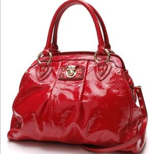 Marc Jacobs Red Patent Leather Alyona Satchel